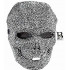 Beyond Masquerade Rhinestone Full Face silver skull carnival mask with rhinestones