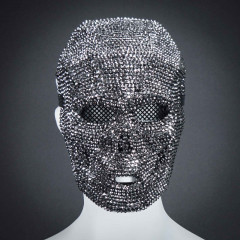 Карнавальна маска череп зі стразами Beyond Masquerade Rhinestone Full Face срібляста