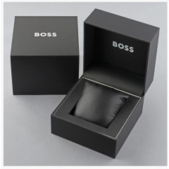 BOSS Skytraveller HB1514193 silver men's wristwatch with leather strap