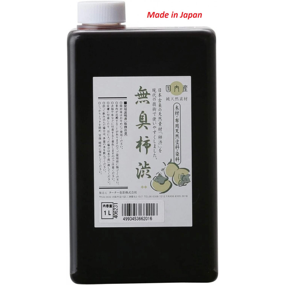 Natural dye and finishing impregnation based on tannins from unripe Japanese persimmons TURNER COLOUR WORKS Kakishibu Paints 1 litre