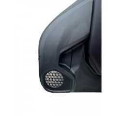 Внутрішнє оздоблення дверей заднє ліве для Acura ZDX 2024-2025 чорне з червоною вставкою