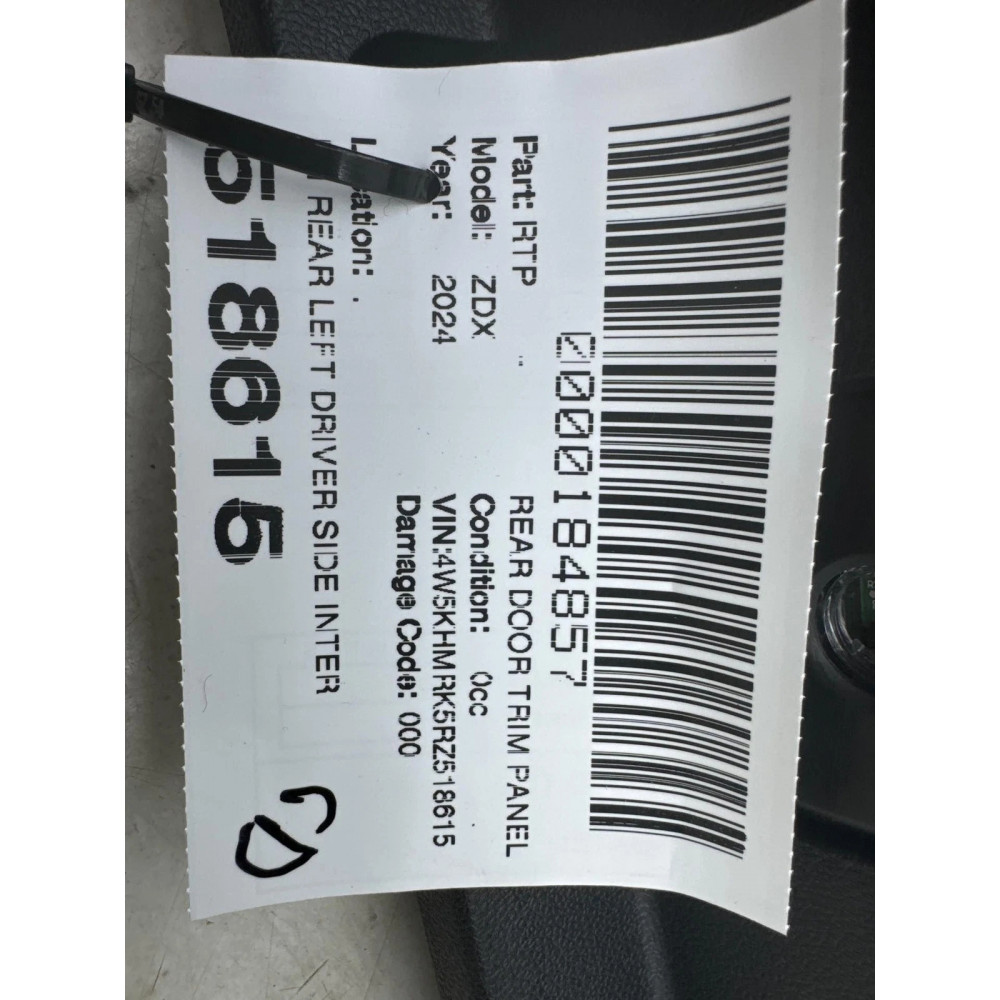 Внутренняя отделка двери задняя левая для Acura ZDX 2024-2025 черная с красной вставкой