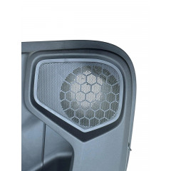 Внутрішнє оздоблення дверей заднє ліве для Acura ZDX 2024-2025 чорне з червоною вставкою