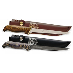 Філейний ніж Rapala Fish Kitchen 15 см з нержавіючої сталі з березовою сірою лакованою рукояткою