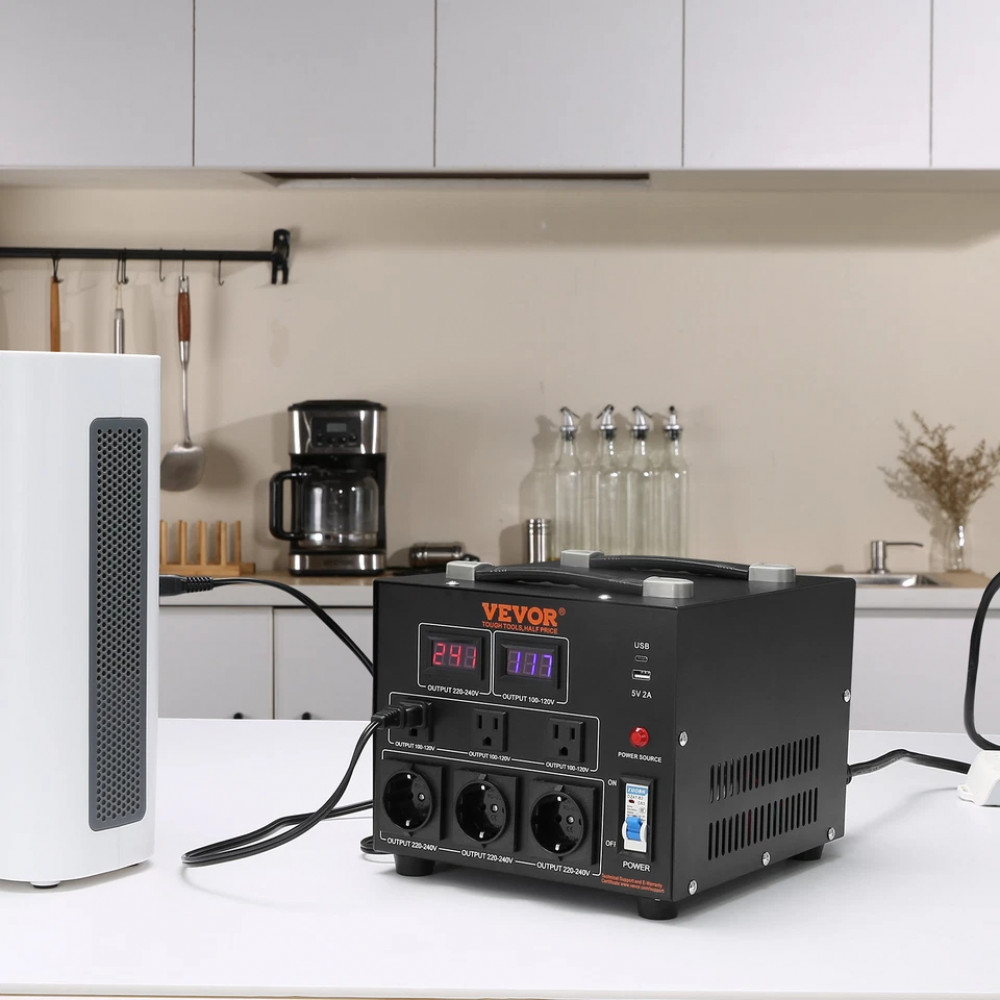 Інвертор-конвертер напруги VEVOR 3000W двонаправлений 110/220V