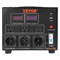 Інвертор-конвертер напруги VEVOR 3000W двонаправлений 110/220V