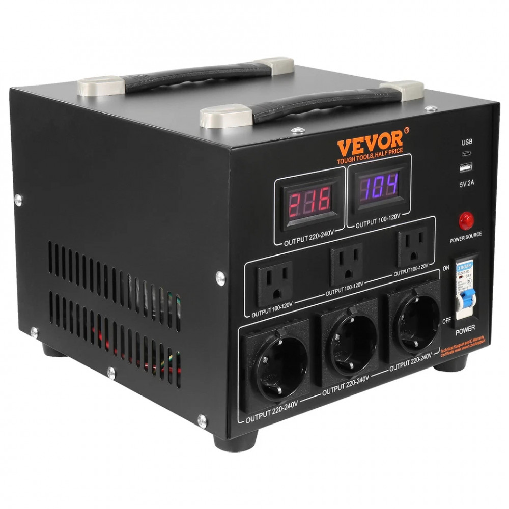 Інвертор-конвертер напруги VEVOR 3000W двонаправлений 110/220V