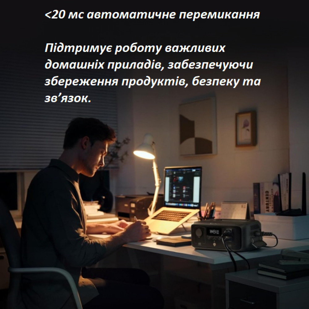 Портативна зарядна станція EF EcoFlow RIVER 3 245Wh 300W/X-Boost 600W чорна