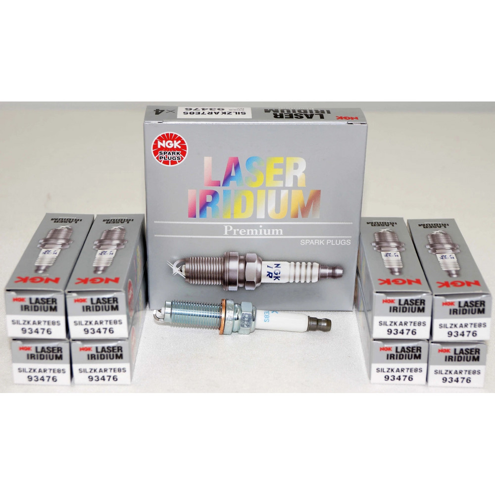 Set of 8 spark plugs NGK SILZKAR7E8S 93476 Laser Iridium for Toyota, Lexus, Honda, Mazda, Hyundai, Kia