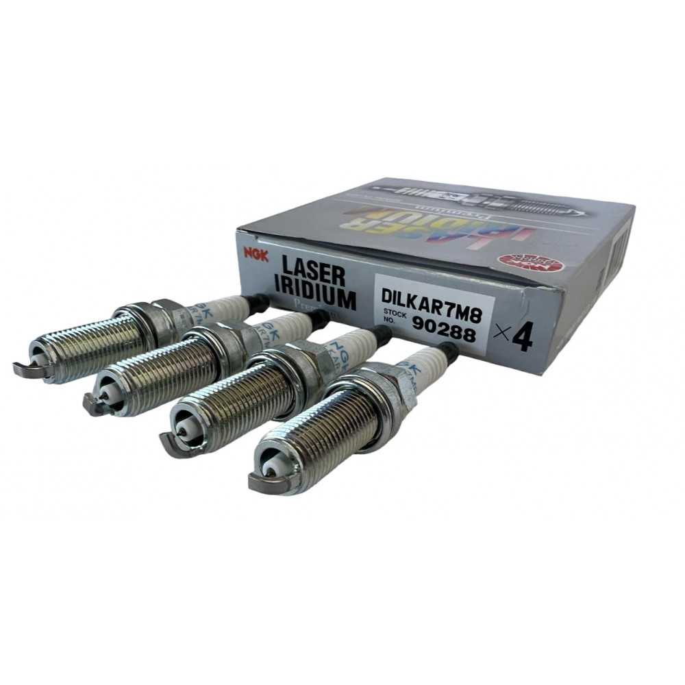 Комплект свічок запалювання 4шт NGK 90288 Laser Iridium Spark Plug DILKAR7M8 для Honda/Mazda/Toyota/Lexus/Nissan/Infiniti/Hyundai/Kia