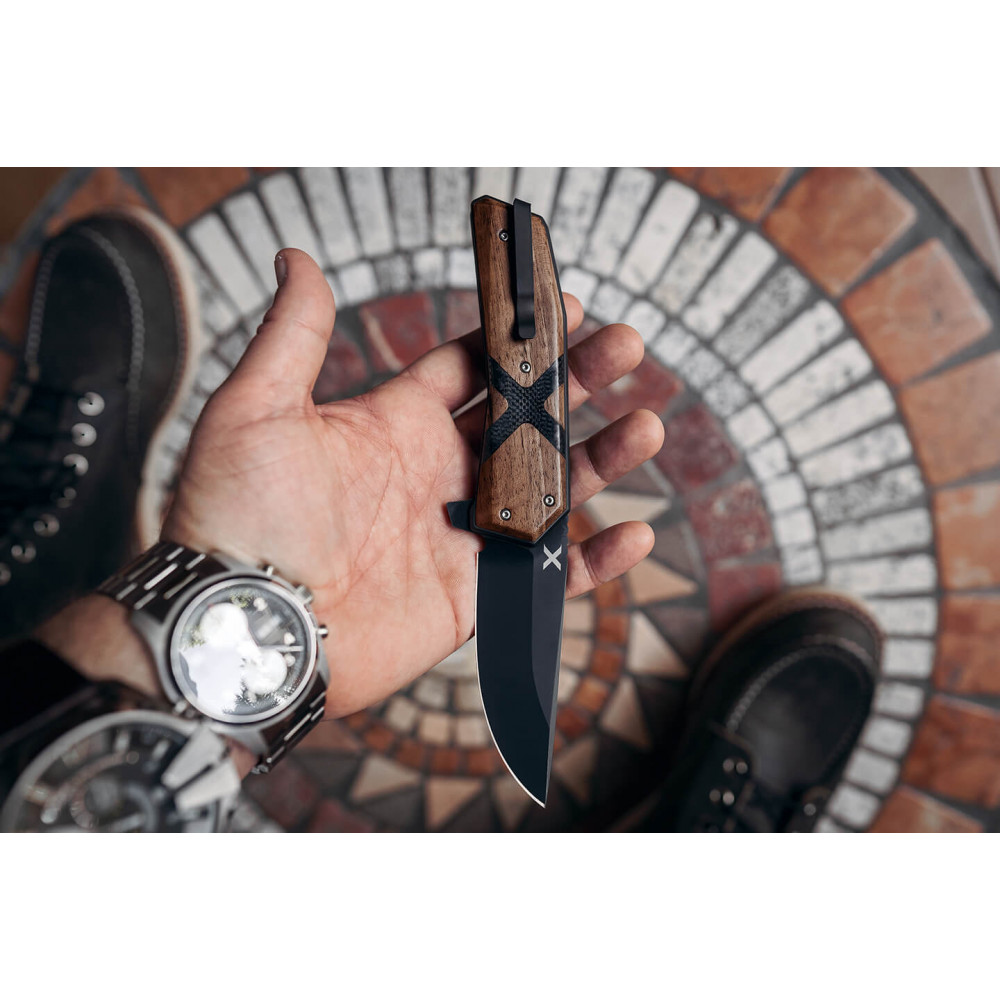 Tourist folding knife WOOX Leggenda walnut wood 21 cm