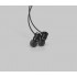 Wired in-ear headphones ID America Spark High Definition black in a leather case