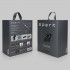Wired in-ear headphones ID America Spark High Definition black in a leather case