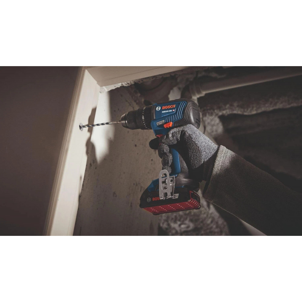 Акумуляторний ударний дриль-шурупокрут Bosch GSB18V-490N 18V