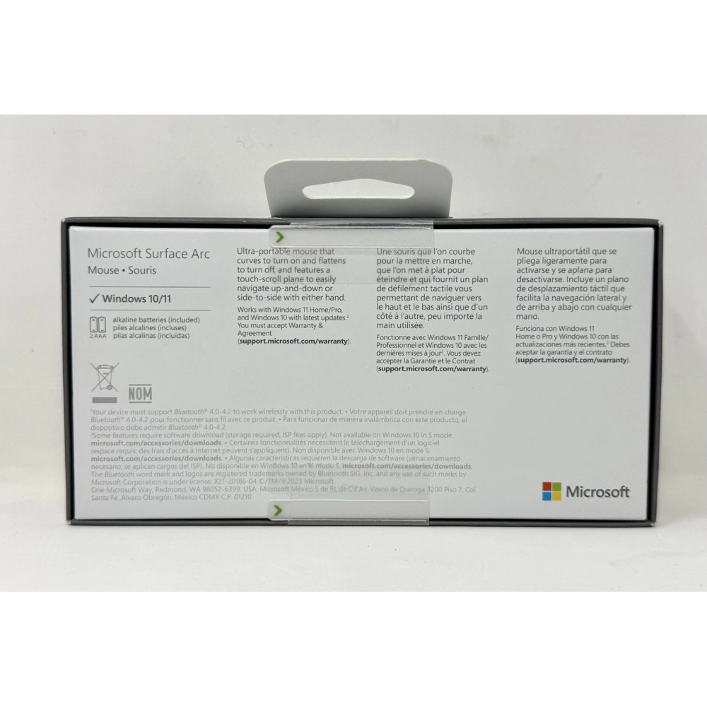 Беспроводная Bluetooth мышь Microsoft Surface Arc светло-серая CZV-00001