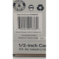 Акумуляторна дриль KDD 524B-03 під батареї Kobalt 24V патрон 1/2 дюйма