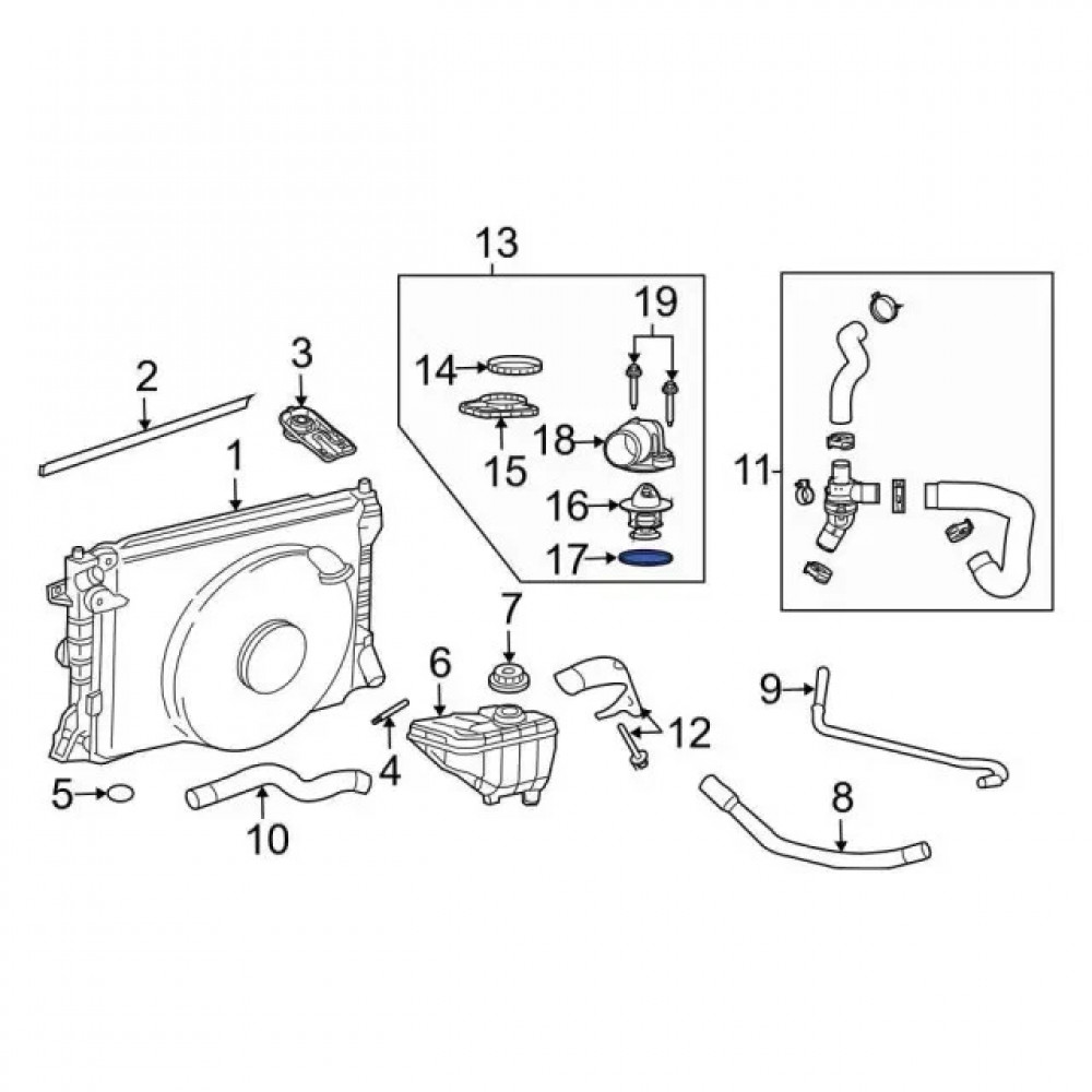 Thermostat Housing Gasket Genuine 4R3Z-8C387-A for Ford 2002-2010