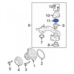 Thermostat Housing Gasket Genuine 4R3Z-8C387-A for Ford 2002-2010