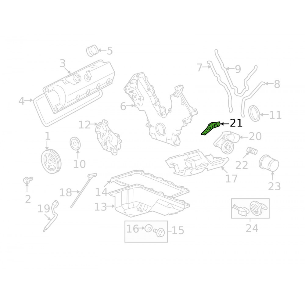 Прокладка корпуса масляного фильтра Ford F65Z-6840-B (Oil Filter Adapter Gasket OEM)