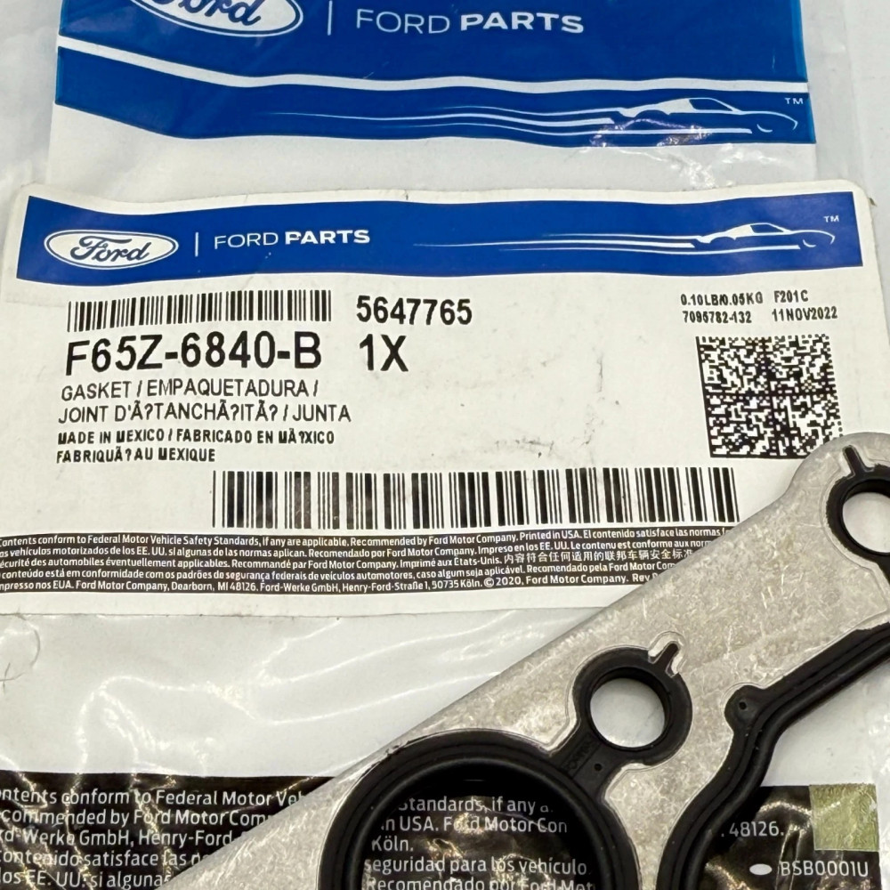 Прокладка корпуса масляного фильтра Ford F65Z-6840-B (Oil Filter Adapter Gasket OEM)