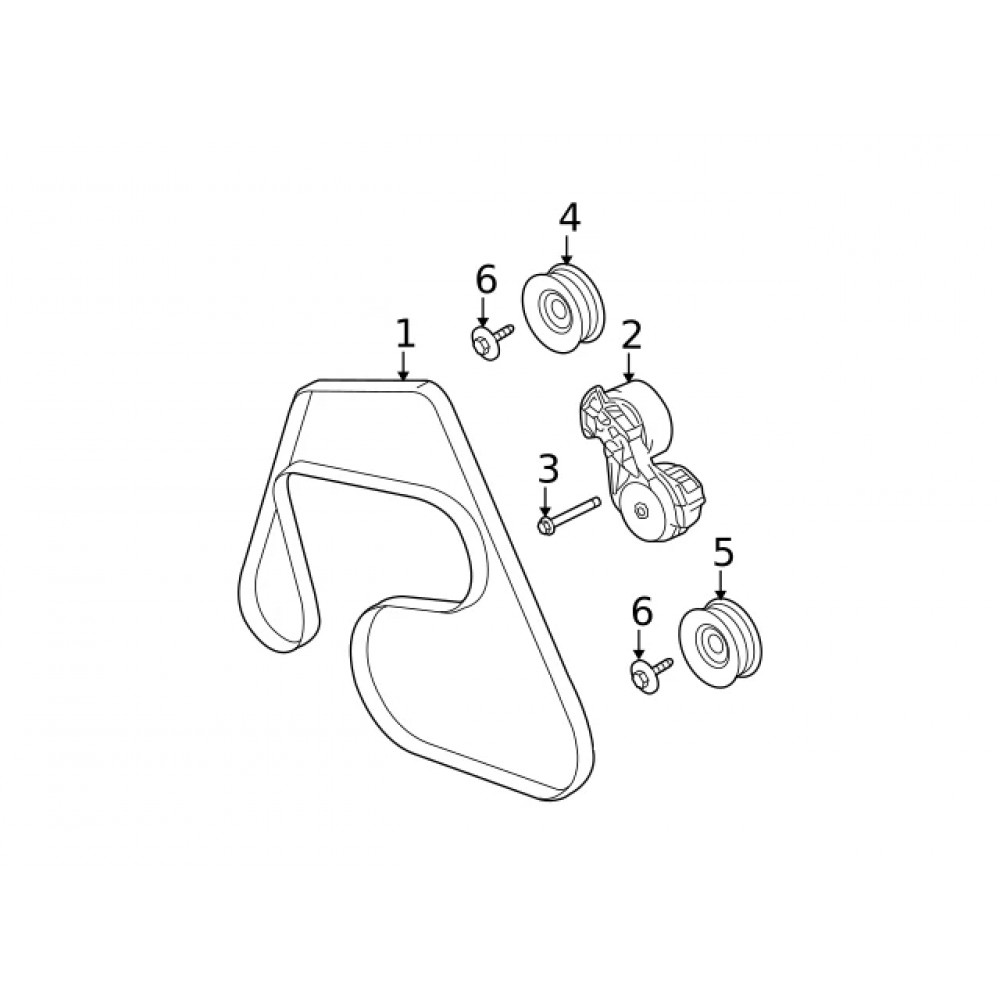 Tensioner Pulley for Drive Belt Ford 1L2Z-8678-AD