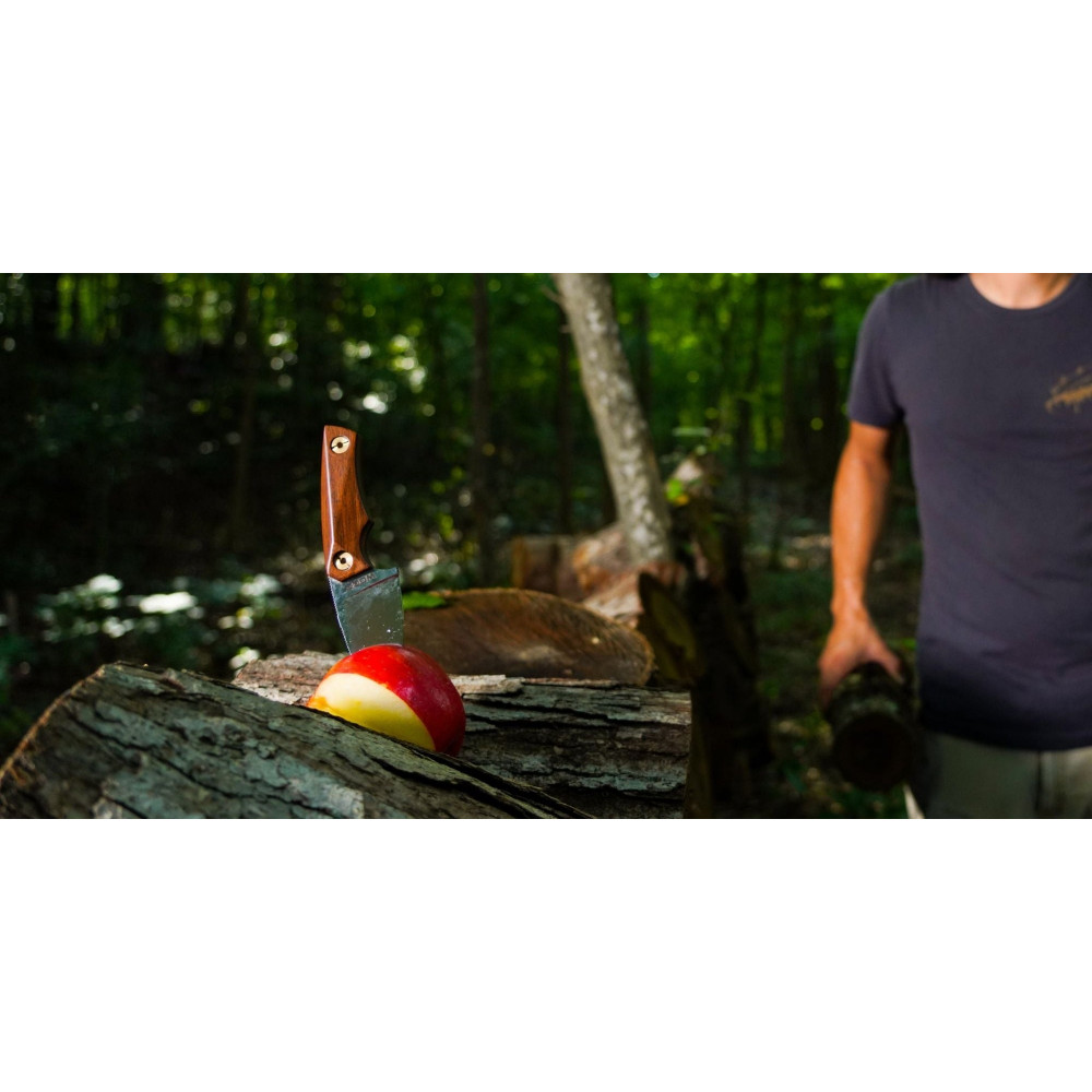 Tourist knife WOOX Bad Boy Drop Point with walnut wooden handle 15.8 cm