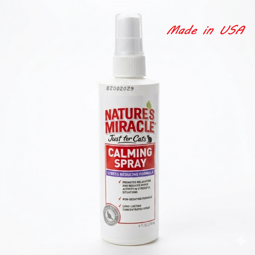 Calming Spray for Cats Nature's Miracle "Anti-Stress" for Stress and Anxiety 236 ml made in the USA