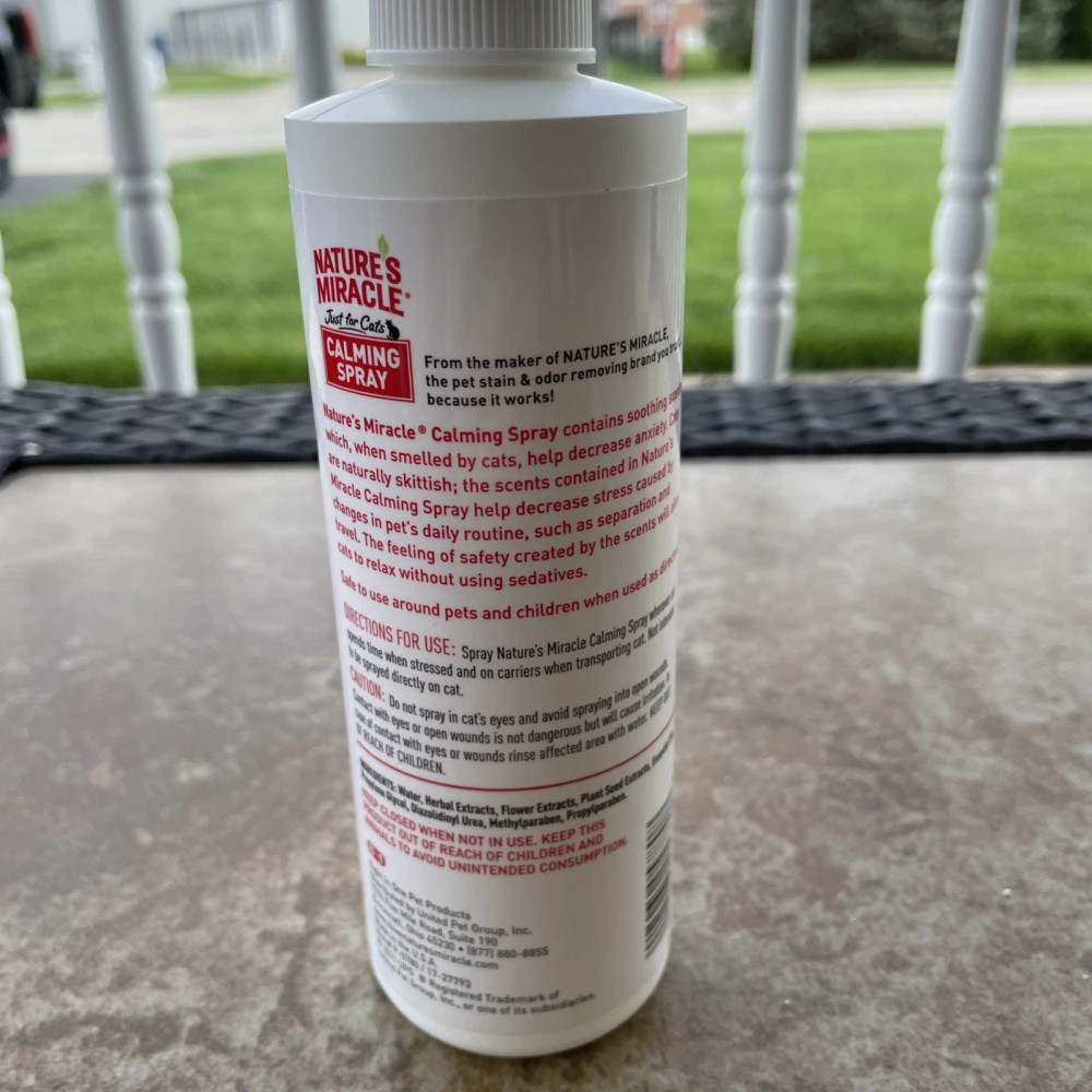Calming Spray for Cats Nature's Miracle "Anti-Stress" for Stress and Anxiety 236 ml made in the USA