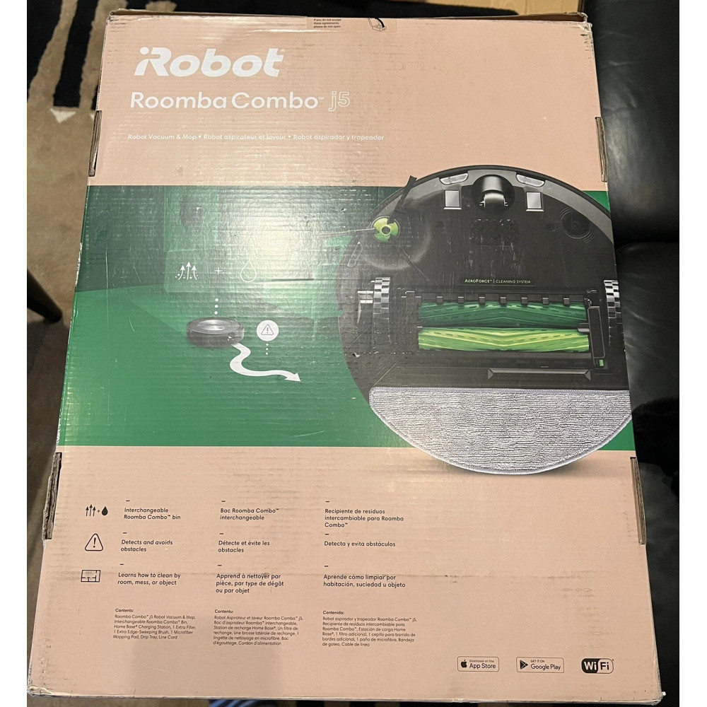 Робот-пылесос с функцией влажной уборки iRobot Combo j5 (j517840)
