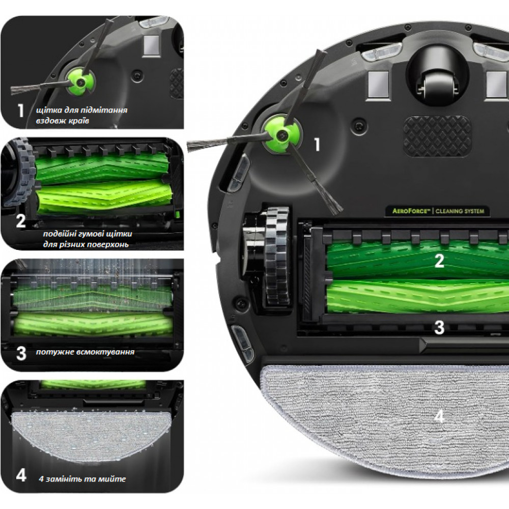 Робот-пылесос с функцией влажной уборки iRobot Combo j5 (j517840)