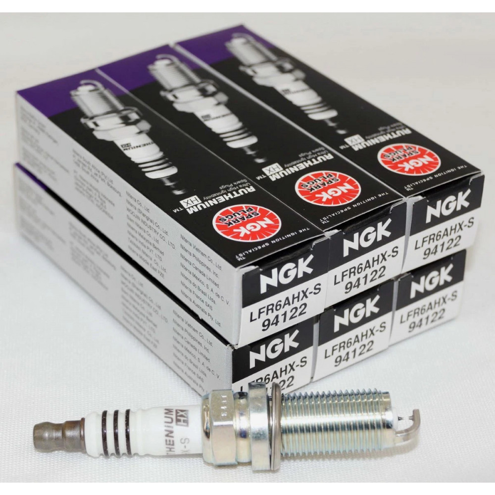 Комплект 6 шт рутенієвих свічок запалювання NGK (94122) LFR6AHX-S Ruthenium HX Spark Plug для BMW, Lexus, Toyota, Volvo, HONDA ACURA
