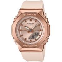 Жіночий ударостійкий годинник Casio G-Shock GM-S2110PG-4ACR рожеве золото мінеральне скло
