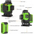 Laser level with 16 lines Huepar LS04CG with 2 batteries, case, bracket, platform, adapter, and target