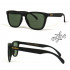 Unisex Sunglasses Enclave Twenty-Twenty Matte Black with Green Lenses
