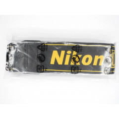 Camera neck strap for Nikon D800 (AN-DC6) black with yellow used in good condition