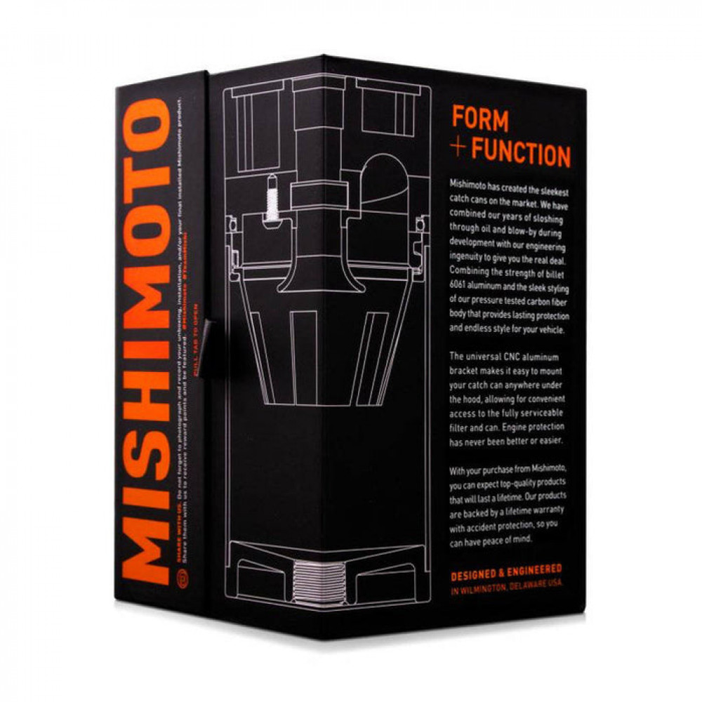 Преміальний універсальний маслоуловлювач сепаратор Mishimoto MMBCC-CF Carbon Fiber oil catch can