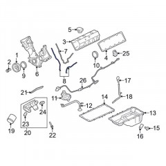 Прокладка передньої кришки двигуна Ford 4R3Z-6020-EB для Mustang Explorer F-150