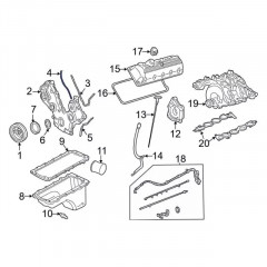 Прокладка передньої кришки двигуна Ford 4R3Z-6020-EB для Mustang Explorer F-150