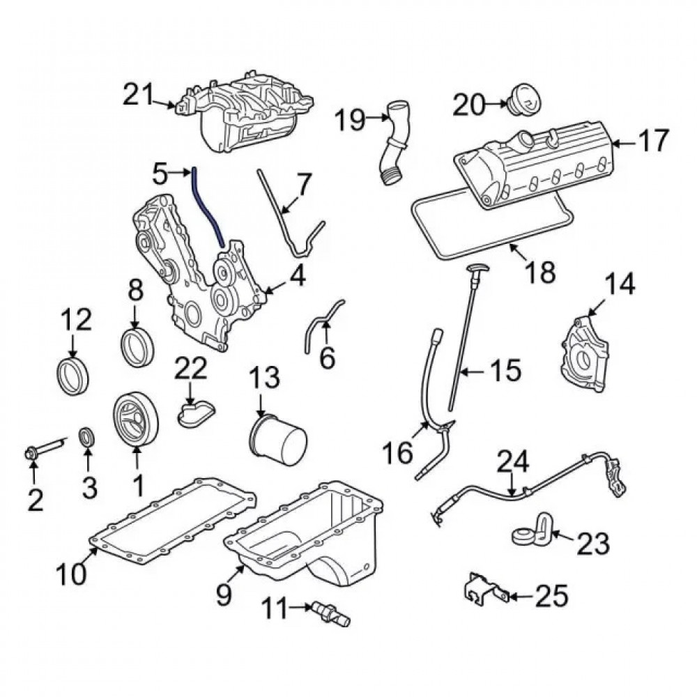 Прокладка передньої кришки двигуна Ford 4R3Z-6020-EB для Mustang Explorer F-150