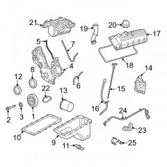 Прокладка передньої кришки двигуна Ford 4R3Z-6020-EB для Mustang Explorer F-150