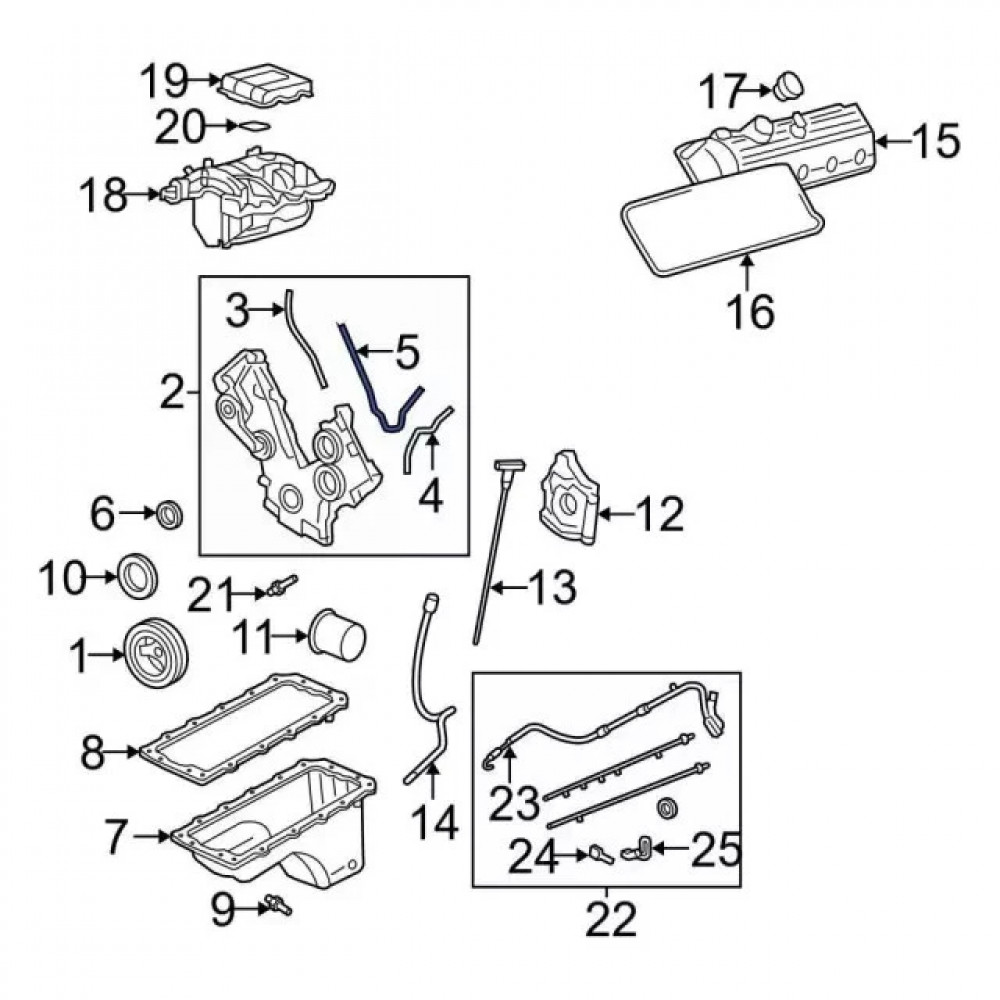 Прокладка передньої кришки двигуна Ford 4R3Z-6020-EB для Mustang Explorer F-150