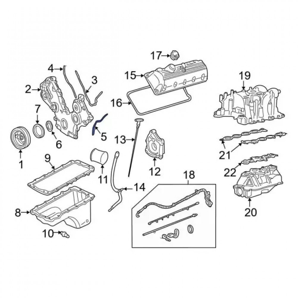 Прокладка передньої кришки двигуна Ford 4R3Z-6020-EB для Mustang Explorer F-150