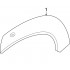 Left rear fender trim Nissan Ariya black 2023-2025 OEM 93829-5MR5A