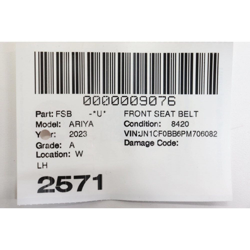 Front Left Seat Belt Pretensioner Nissan Ariya 2023-2025 OEM 868895MS1A