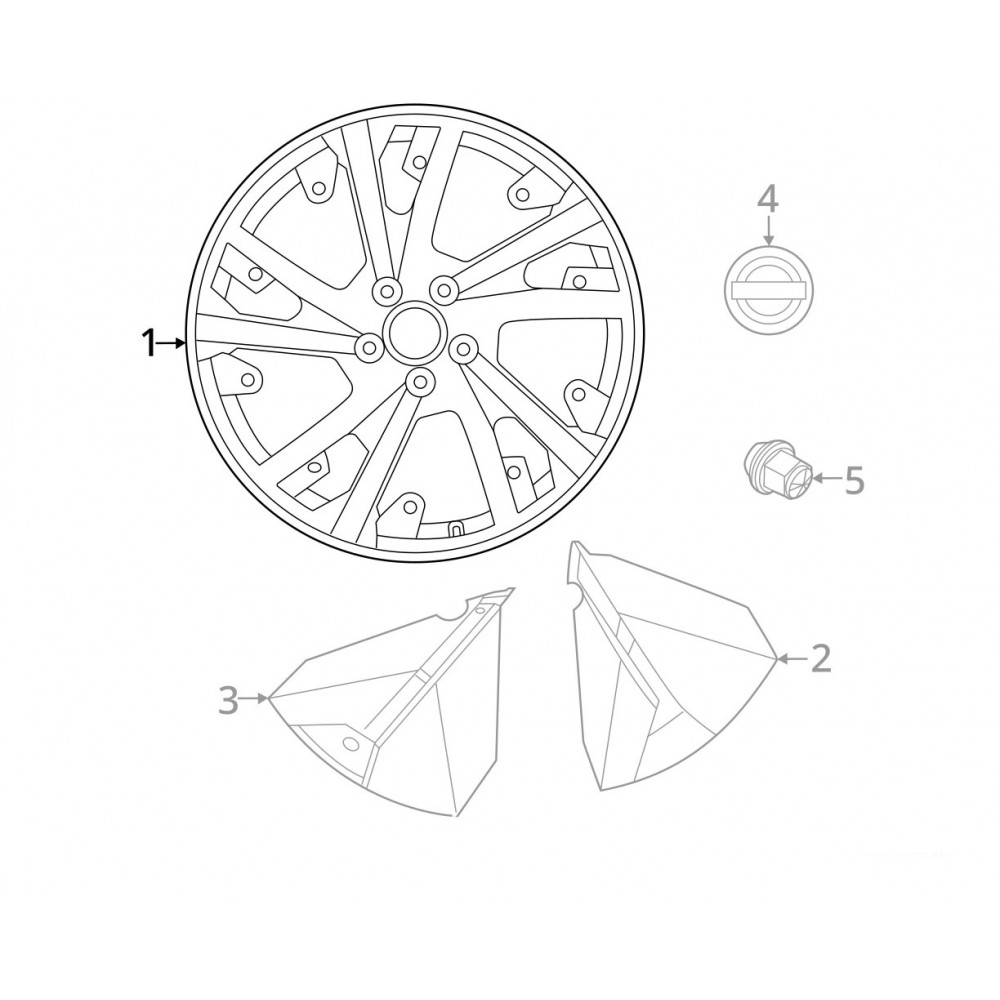 Alloy wheel rim Nissan Ariya 2023-2025 D0C005MR9B size 19 inches