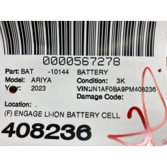 Battery module Nissan Ariya 2023 6.2 kW used OEM 295B95MP0A
