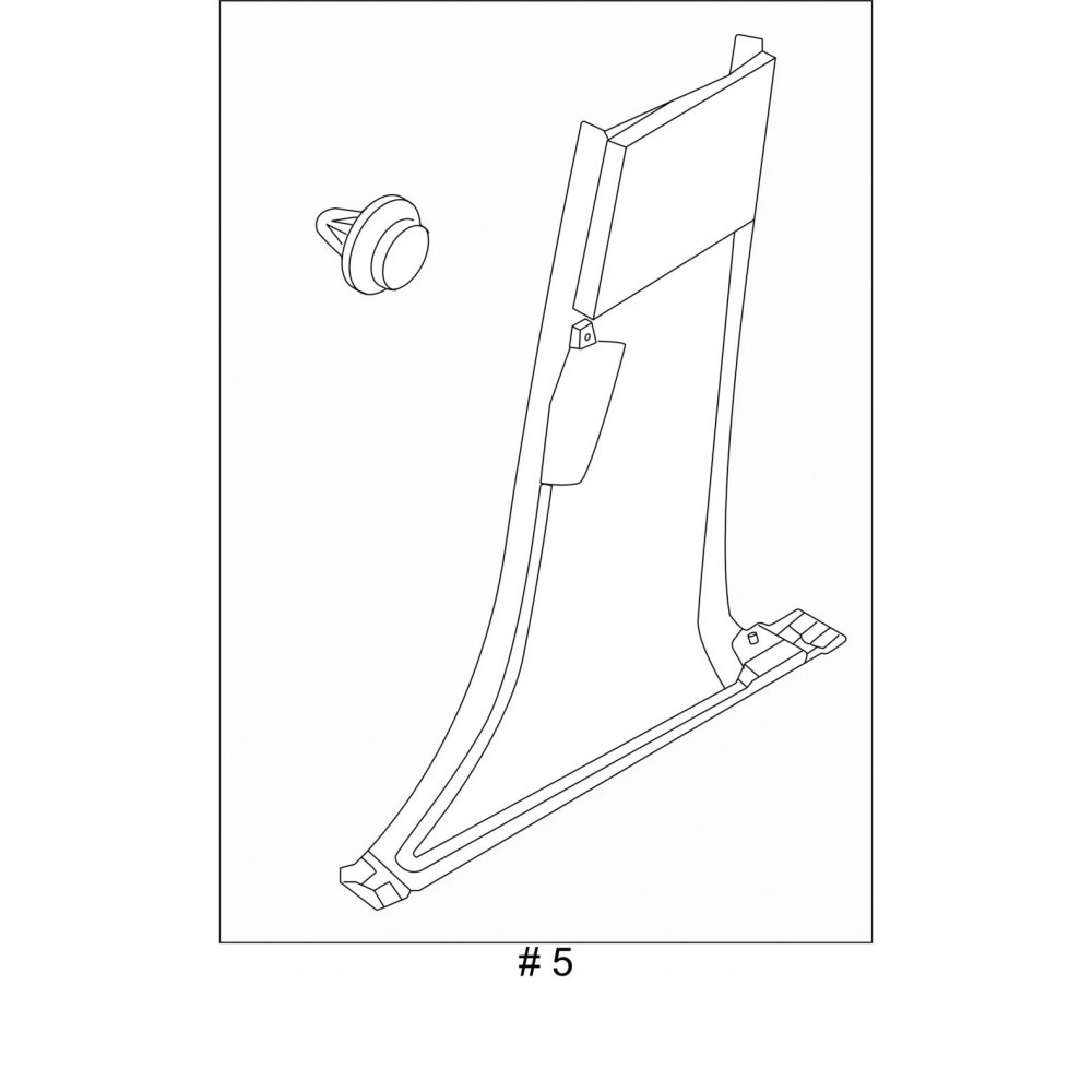 Накладка центральної стійки кузова ліва нижня Nissan Ariya 769165MP0A 2023-2025