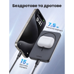 Бездротовий магнітний павербанк Ugreen PB561 ємністю 10000 mAh