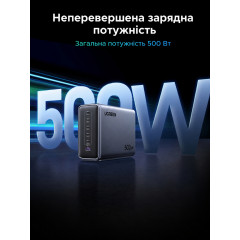 Сетевое зарядное устройство настольное UGREEN Nexode 500W 6 портов GaN 55550