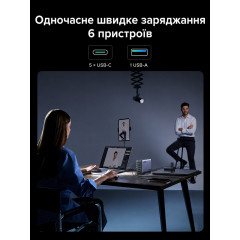 Сетевое зарядное устройство настольное UGREEN Nexode 500W 6 портов GaN 55550
